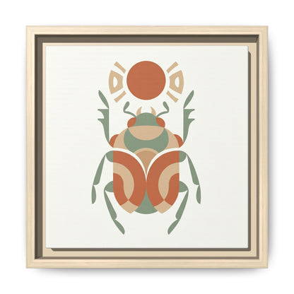 FSC certified pine frame stretched scarab canvas back — 1.25 inch depth with sawtooth hanging hardware