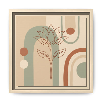 FSC certified pine frame stretched lotus canvas back — 1.25 inch depth with sawtooth hanging hardware