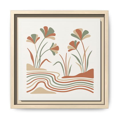 FSC certified pine frame stretched papyrus canvas back — 1.25 inch depth with sawtooth hanging hardware