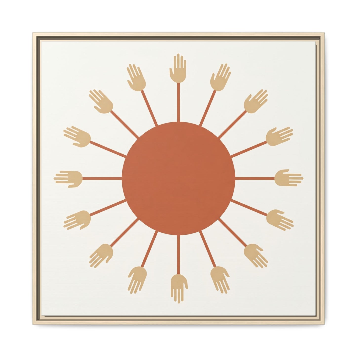 Egyptian sun canvas as gallery wall centerpiece with Sacred Wadjet and Kemetic Lotus three-piece set