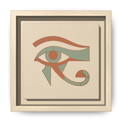 Close-up matte canvas texture and Greenguard Gold certified ink detail on Eye of Horus print