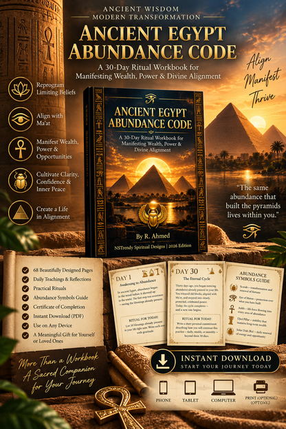 Ancient Egypt Abundance Code | 30-Day Wealth & Alignment Ritual Workbook