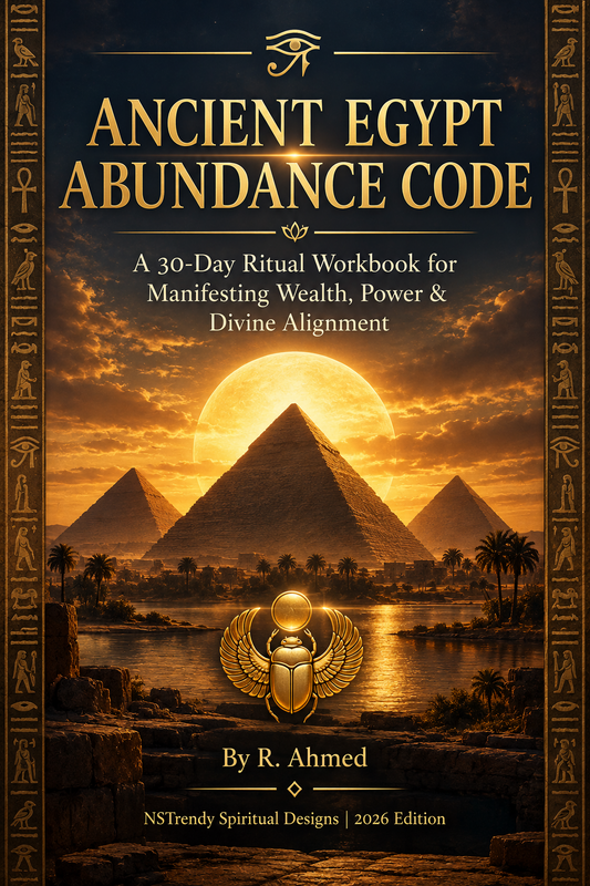 Ancient Egypt Abundance Code 30-Day Wealth and Alignment Ritual Workbook cover