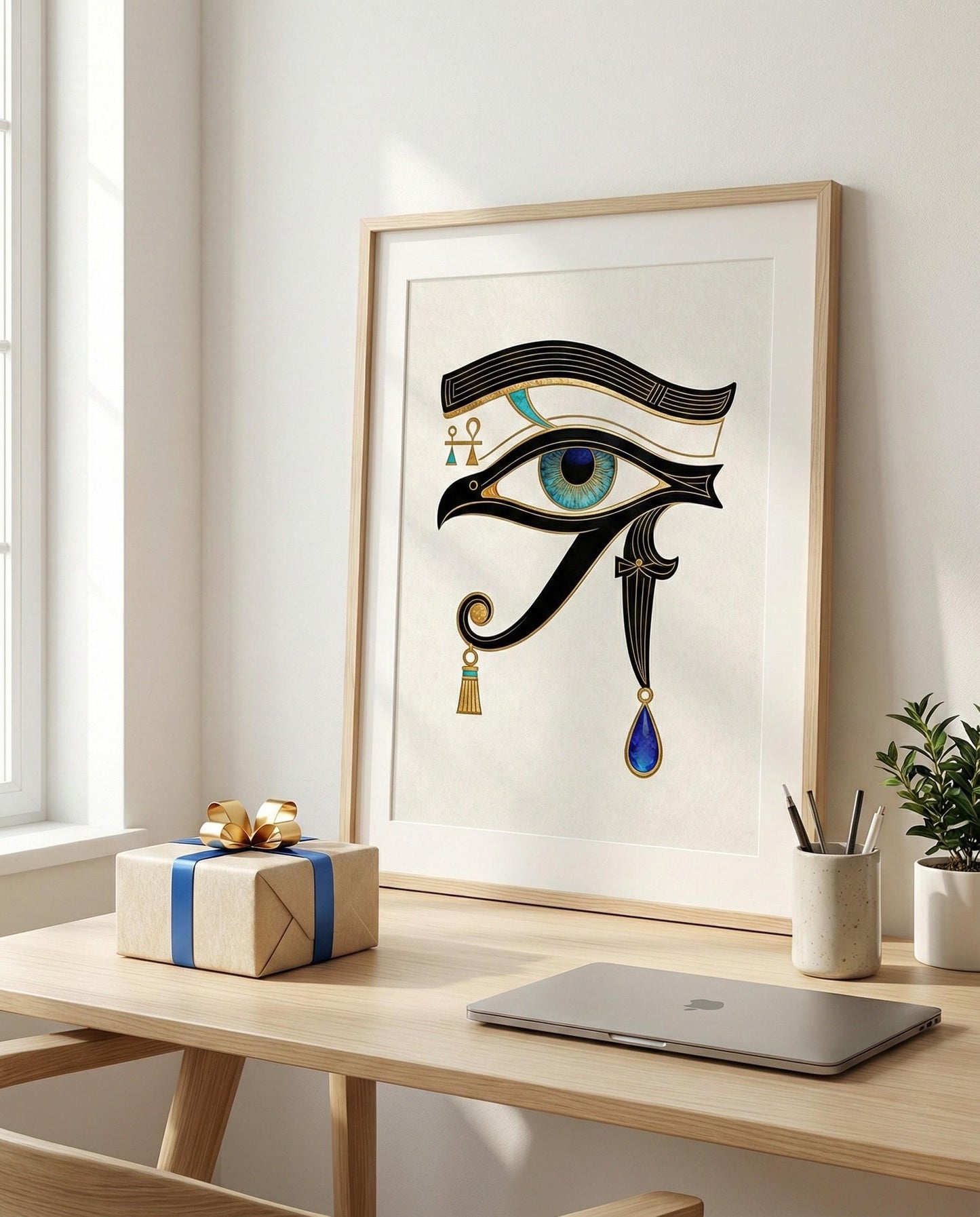 Eye of Horus Printable Wall Art — Egyptian boho decor (title-based, unverified image content)