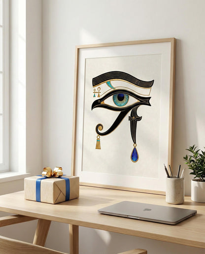 Eye of Horus Printable Wall Art — Egyptian boho decor (title-based, unverified image content)
