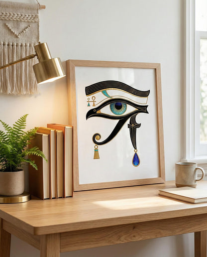 Eye of Horus Printable Wall Art — Egyptian boho decor (title-based, unverified image content)