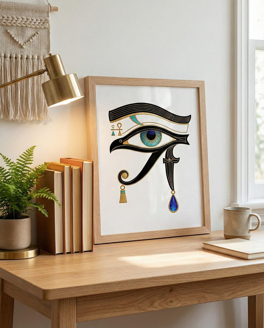 Eye of Horus Printable Wall Art — Egyptian boho decor (title-based, unverified image content)