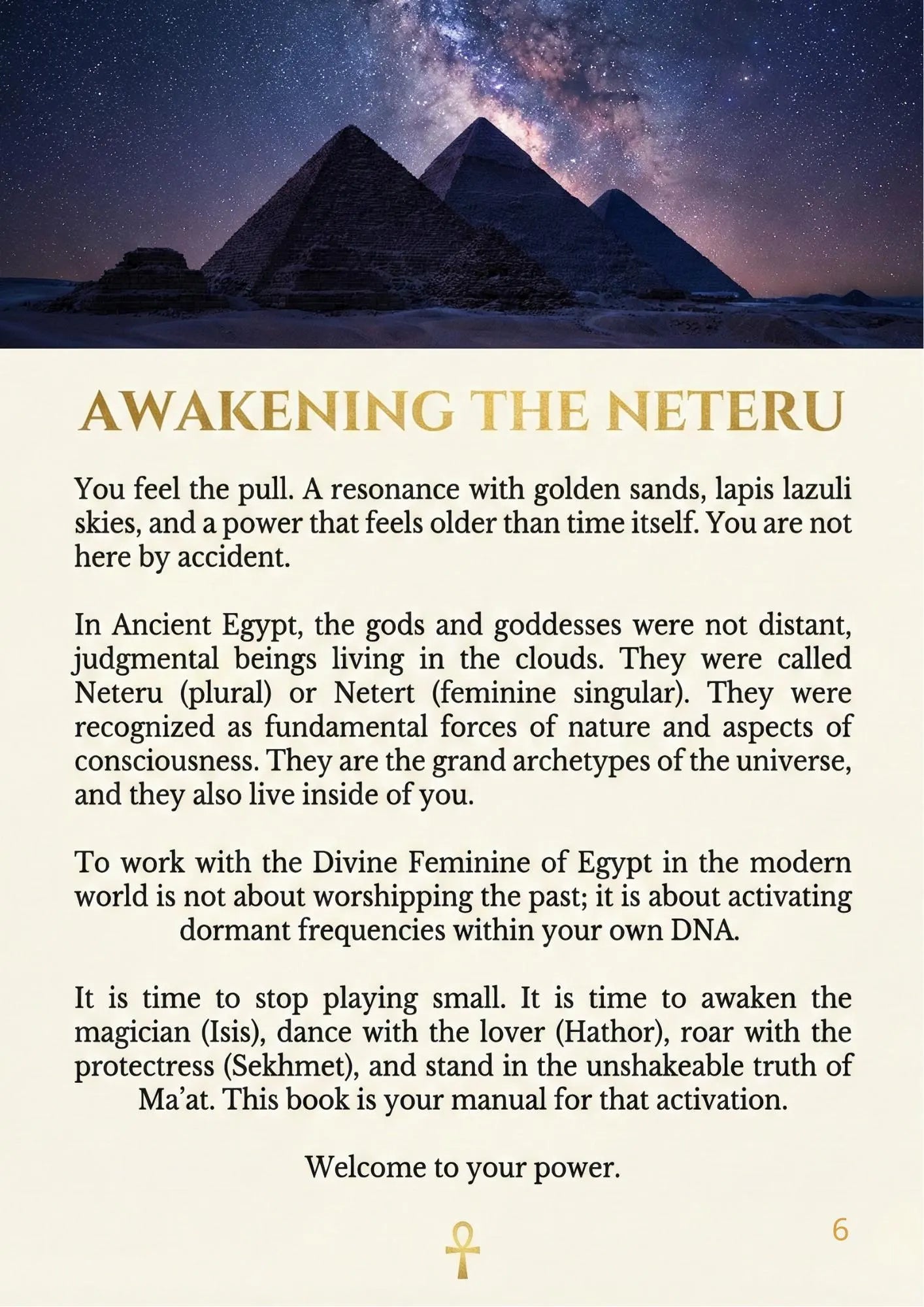 Divine Feminine guide reflection prompts page preview