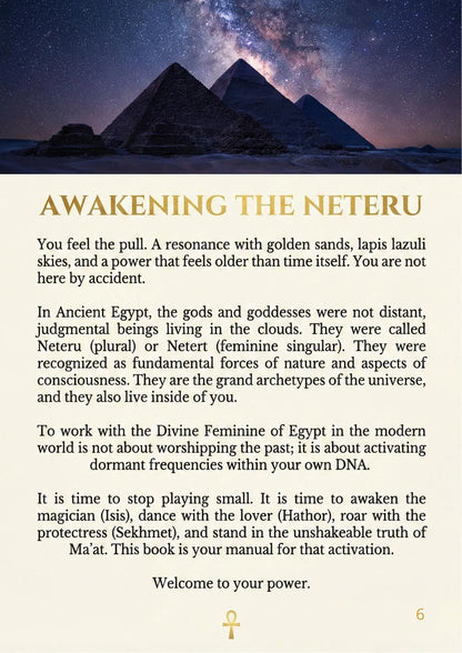 Divine Feminine guide reflection prompts page preview