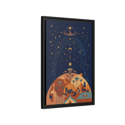 Nut sky goddess canvas as gallery wall centerpiece with Isis and Hathor cosmic feminine triptych
