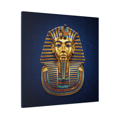 Tutankhamun mask canvas as gallery wall centerpiece with Anubis and Pharaoh three-piece set